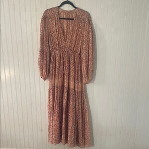 Ulla Johnson Terracotta Long Sleeve Dress